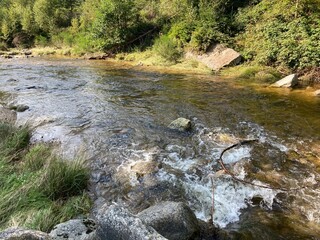 The Kwisa River in the Jizera Mountains in Poland