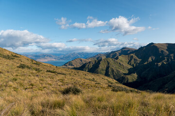 Morning view from Grandview Mountain Track, Wanaka, New Zealand