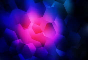 Obraz na płótnie Canvas Light Pink, Blue vector texture with colorful hexagons.