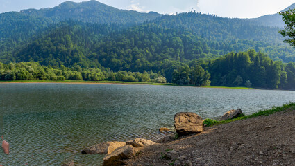 Panaroma of Biograd Lake in Park in Montenegro
