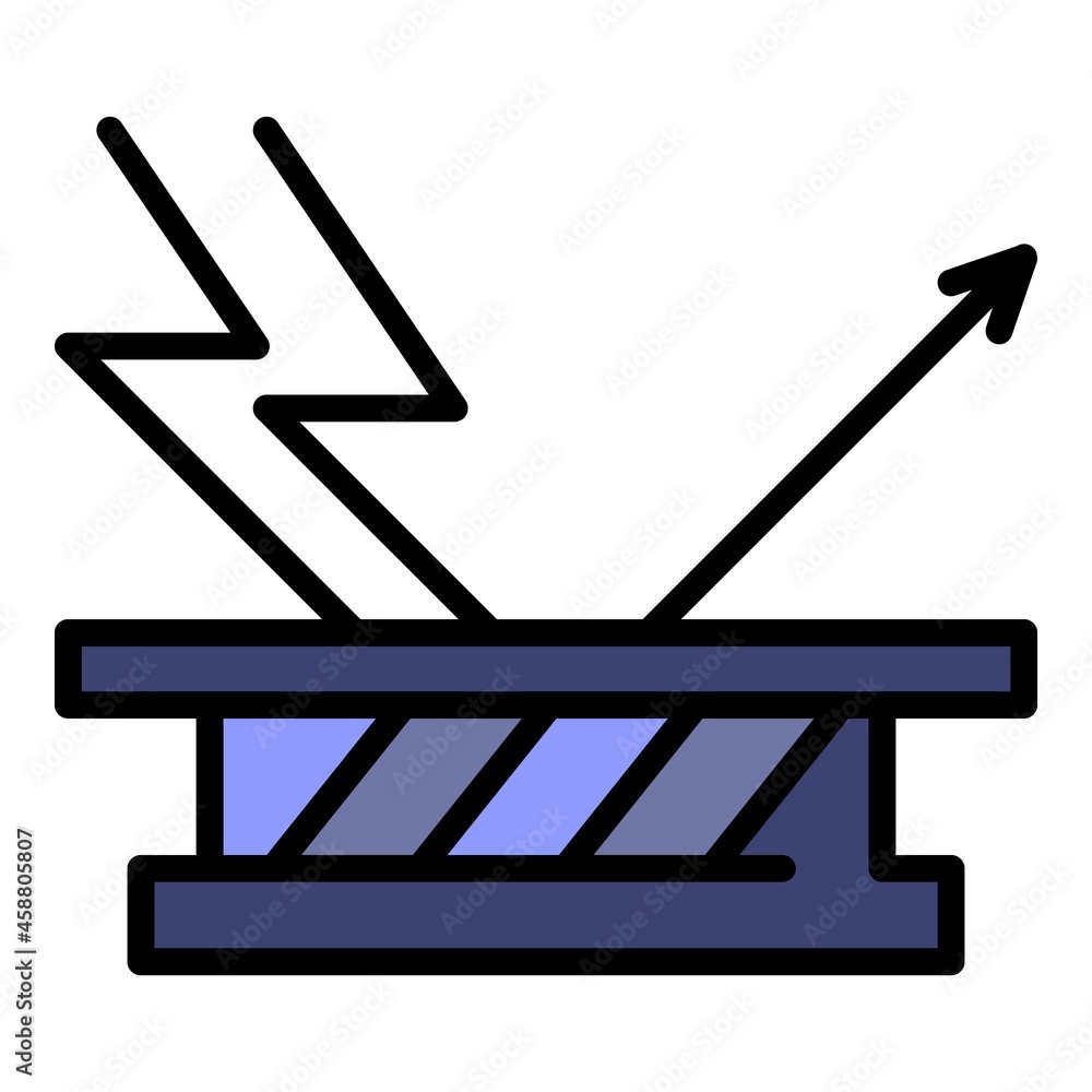 Aufkleber reflect fabric feature icon. outline reflect fabric feature vector icon color flat isolated