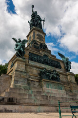 Fototapeta na wymiar Figure of Germania atop the Niederwalddenkmal in the Rhine valley, Germany.