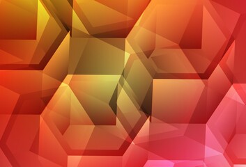 Light Red, Yellow vector layout with hexagonal shapes.