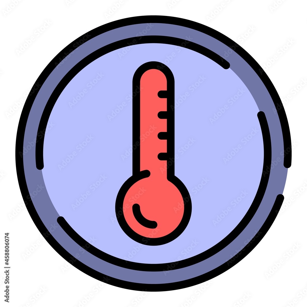 Poster low temperature fabric icon. outline low temperature fabric vector icon color flat isolated