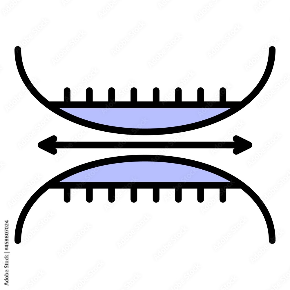 Poster elastic textile icon. outline elastic textile vector icon color flat isolated