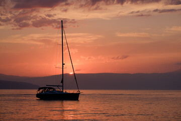 Sunset in Malinska, Croatia