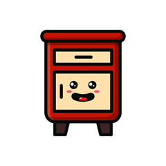 cute nightstand icon illustration vector graphic