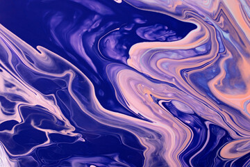 Beautiful liquid texture of the nail polish.Multicolored background with copy space.Fluid art,pour painting technique.Good as digital decor.