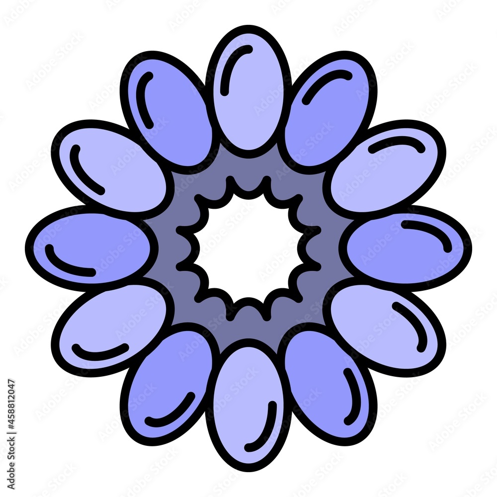 Aufkleber top view raspberry icon. outline top view raspberry vector icon color flat isolated
