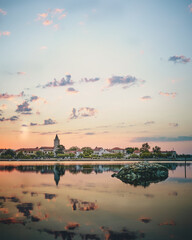 Sunrise and Sunset at Nin Croatia, Zadar. High quality photo