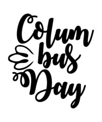 Happy Columbus day SVG design