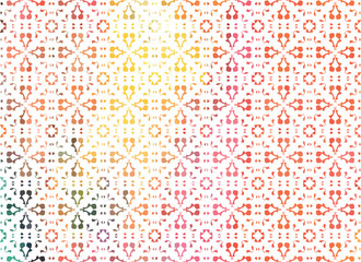 vector colorful floral ornament on white background