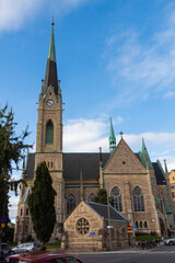 Fototapeta na wymiar A church in Stockholm's Östermalm district