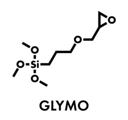 GLYMO or GPTMS organosilane molecule. Skeletal formula.