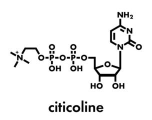 Citicoline (CDP-choline) molecule. Skeletal formula.