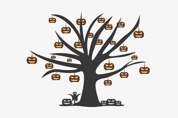 Halloween pumpkin tree 