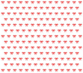 Christmas seamless pattern with red bows on white background, Christmas decoration, design for Holidays decoration, wrapping paper, print, fabric or textile, Christmas card, vector illustration