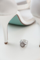 Wedding ring with heels.