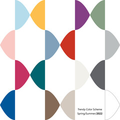 Obraz premium Pattern color scheme for spring and summer season of 2022