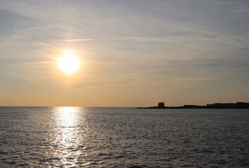 sunset over the sea in Quiberon 