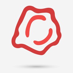 Stamp icon isolated object. Vector illustration.