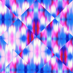 Optical glitch tie dye geometric texture background. Seamless liquid flow effect material. Modern wavy wet wash variegated fluid blend pattern. 