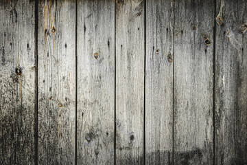 Fototapeta premium old wooden boards with scratches and scuffs. vintage background with copy space