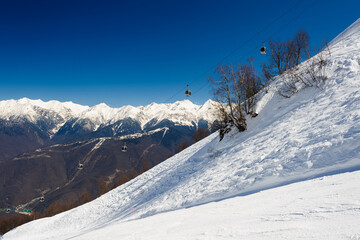 ski resort in the mountains