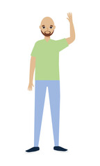 Fototapeta premium bald man standing