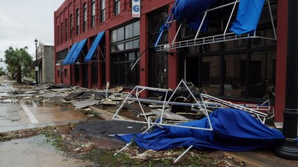 The Aftermath of Hurricane Laura In Lake Charles, LA USA
