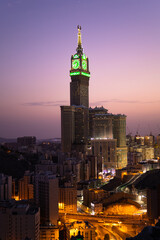 Obraz premium Zam zam Tower or Clock Tower - Abraj Al Bait - Masjid Al Haram - 17 Sep 2021 , Mecca , Saudi Arabia 