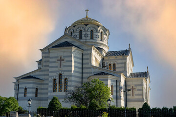 Fototapeta na wymiar St. Vladimir's Cathedral in Chersonesos, Sevastopol