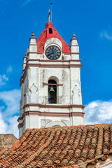 Spanish style colonial church in Camaguey, Cuba. The historic district is a Unesco World Heritage...