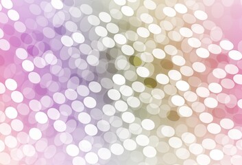 Light Multicolor vector background with bubbles.