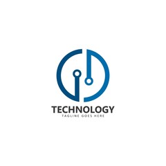 Vector Logo Technology concept illustration