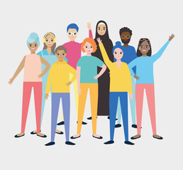 diversity people standing