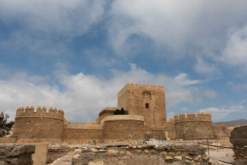 Interior of of the Alcazaba of Almeria, a fortified complex in Almeria, Andalusia, southern Spain, Europe