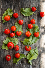 cherry tomatoes and basil