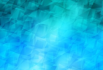 Fototapeta premium Light BLUE vector low poly background.