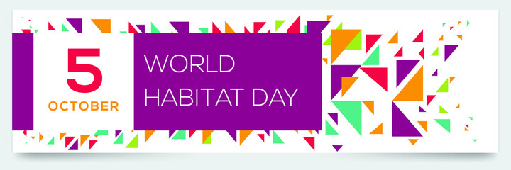 Creative design for (World Habitat Day), 5 October, Vector illustration.
