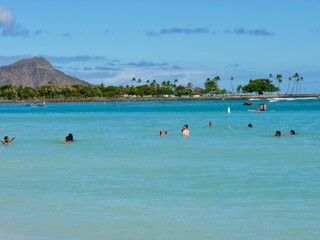 Queens Beach in Honolulu Hawaii 