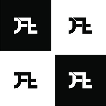 jft initial letter monogram logo design set