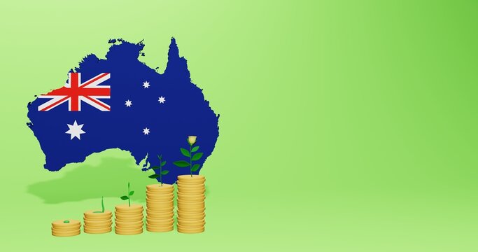 Use Of Bank Interest In Australia For The Needs Of Social Media Tv And Website Background Cover Blank Space Can Be Used To Display Data Or Infographics In 3d Rendering Premium Photo