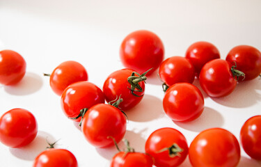 tomatoes on white background. Food photo. Food. 
