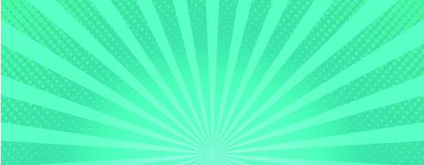 Sun rays vector, sunburst on blue color background.