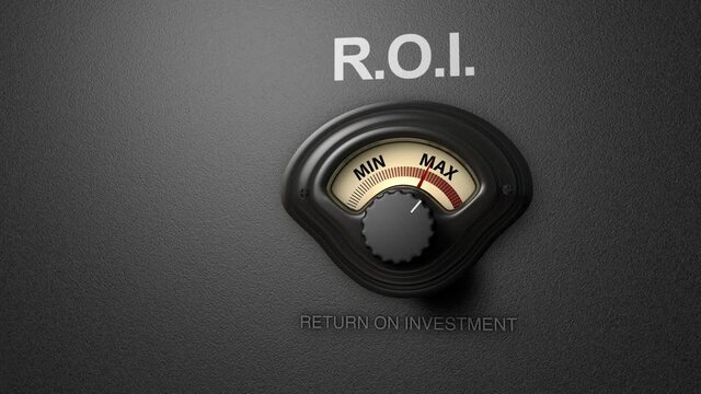 Return on Investment gauge showing increase in earnings