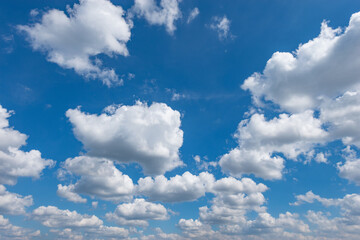Clouds on the blue sky.