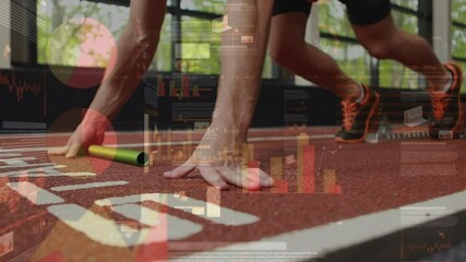 Animation of statistics over fit male running