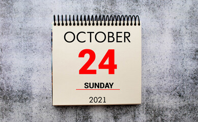 Save the Date written on a calendar - October 24