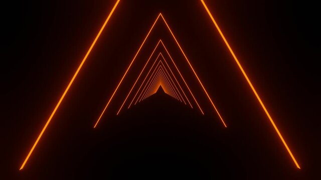 Neon Orange Triangles Road